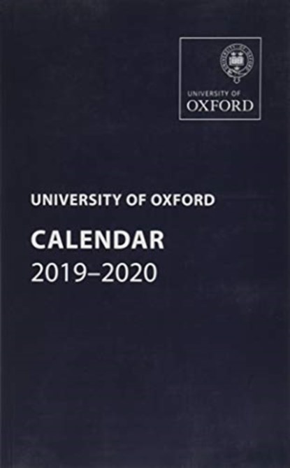 University of Oxford Calendar 2019-2020, niet bekend - Paperback - 9780198853589