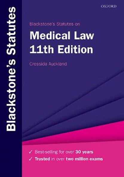 Blackstone's Statutes on Medical Law, Cressida (Assistant Professor in Medical Law at the London School of Economics and Political Science) Auckland - Paperback - 9780198867074