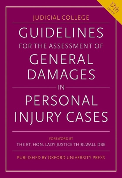 Guidelines for the Assessment of General Damages in Personal Injury Cases, Judicial College - Paperback - 9780198900702