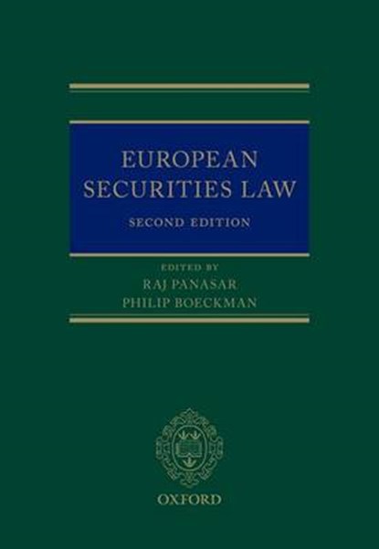 European Securities Law, PANASAR,  Raj - Gebonden - 9780199685608