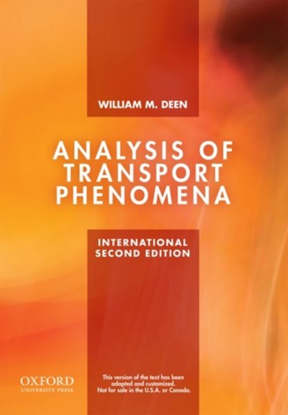 Analysis of Transport Phenomena, William M. (Professor Deen - Paperback - 9780199740253