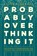 Probably Overthinking It, Allen B. Downey - Gebonden - 9780226822587