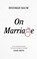 On Marriage, Devorah Baum - Gebonden - 9780241618011