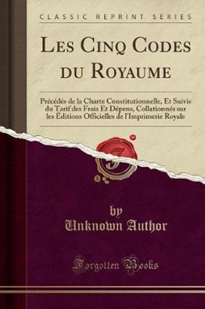 Author, U: Cinq Codes du Royaume, AUTHOR,  Unknown - Paperback - 9780243939046