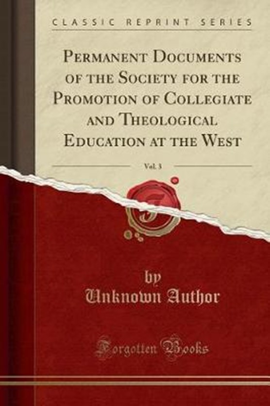 Author, U: Permanent Documents of the Society for the Promot