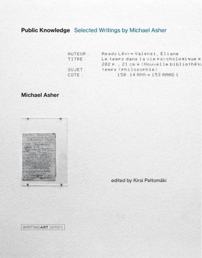 Public Knowledge, Michael Asher - Gebonden - 9780262042673