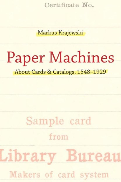 Paper Machines, Markus (Professor of Media Studies Krajewski - Paperback - 9780262550857