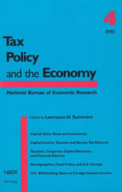 Tax Policy and the Economy, niet bekend - Paperback - 9780262691406