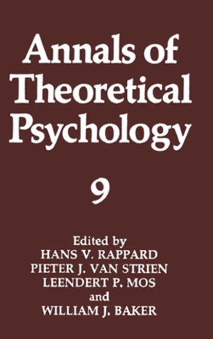 Annals of Theoretical Psychology: Volume 9, Hans Van Rappard - Gebonden - 9780306446245