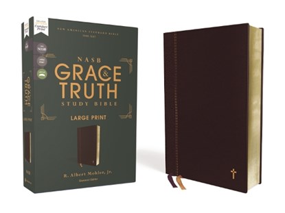 NASB, The Grace and Truth Study Bible (Trustworthy and Practical Insights), Large Print, Leathersoft, Maroon, Red Letter, 1995 Text, Comfort Print, R. Albert Mohler Jr - Gebonden - 9780310088417