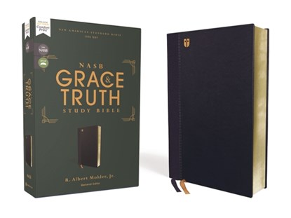 NASB, The Grace and Truth Study Bible (Trustworthy and Practical Insights), Leathersoft, Navy, Red Letter, 1995 Text, Comfort Print, R. Albert Mohler Jr - Gebonden - 9780310447702