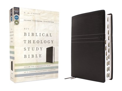 Niv, Biblical Theology Study Bible (Trace the Themes of Scripture), Leathersoft, Black, Thumb Indexed, Comfort Print: Follow God's Redemptive Plan as, D. A. Carson - Gebonden - 9780310467557