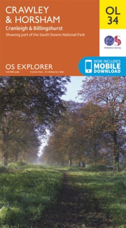 Crawley & Horsham, Cranleigh & Billingshurst, Ordnance Survey - Gebonden - 9780319242735