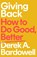Giving Back, Derek Bardowell - Gebonden - 9780349701974