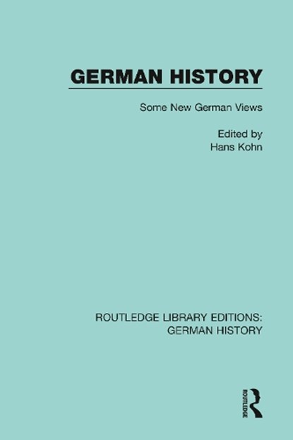 German History, Hans Kohn - Paperback - 9780367246679