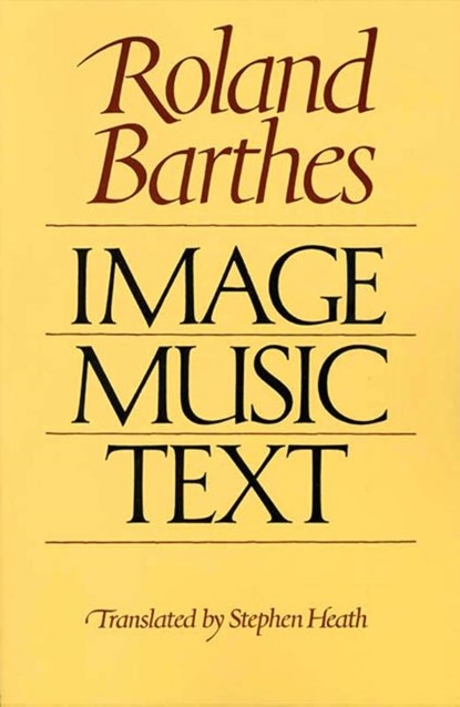 Image-Music-Text, Roland Barthes - Paperback - 9780374521363