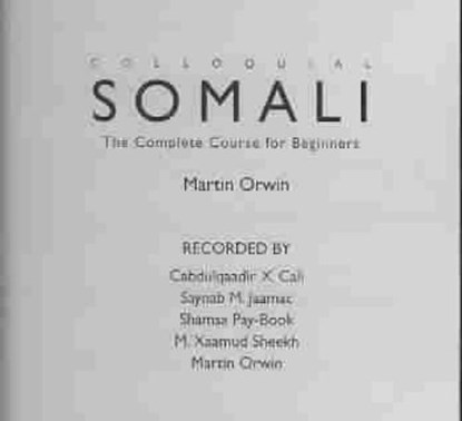 Colloquial Somali, ORWIN,  Martin - AVM - 9780415452700