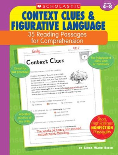 35 Reading Passages for Comprehension: Context Clues & Figurative Language: 35 Reading Passages for Comprehension, Linda Ward Beech - Paperback - 9780439554107