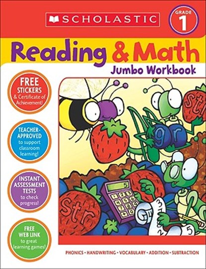 Reading & Math Jumbo Workbook: Grade 1, Terry Cooper - Paperback - 9780439786003