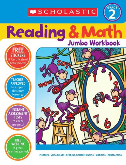 Reading & Math Jumbo Workbook: Grade 2, Terry Cooper - Paperback - 9780439786010