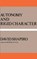 Autonomy and Rigid Character, David Shapiro - Paperback - 9780465005680
