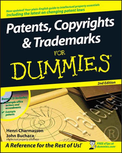 Patents, Copyrights and Trademarks For Dummies 2e, HJA Charmasson - Paperback - 9780470339459