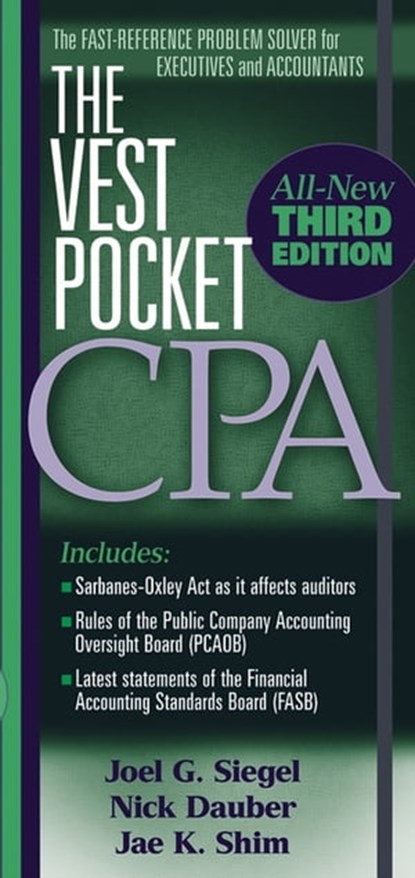 The Vest Pocket CPA, Joel G. Siegel ; Nick A. Dauber ; Jae K. Shim - Ebook - 9780470893623