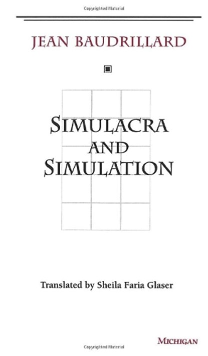Simulacra and Simulation, Jean Baudrillard - Paperback - 9780472065219