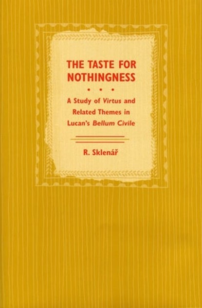 The Taste for Nothingness, SKLENAR,  Robert - Gebonden - 9780472113101
