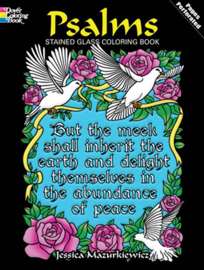 Psalms Stained Glass Coloring Book, Dover Thrift Editions ; Jessica Mazurkiewicz - Paperback - 9780486478340
