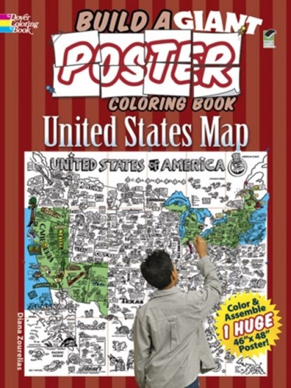 Build a Giant Poster Coloring Book--United States Map, Diana Zourelias - Paperback - 9780486491523
