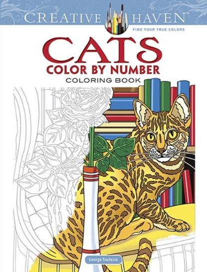 Creative Haven Cats Color by Number Coloring Book, George Toufexis - Paperback - 9780486818535