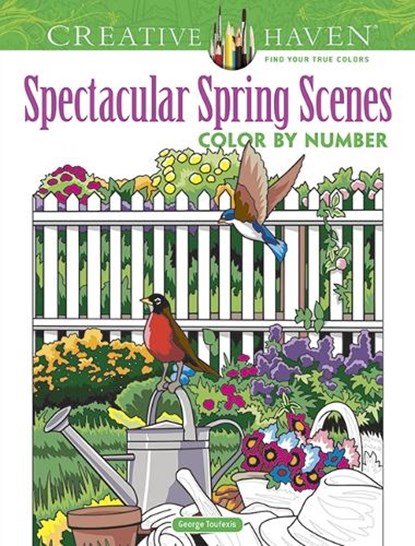 Creative Haven Spectacular Spring Scenes Color by Number, George Toufexis - Paperback - 9780486845432