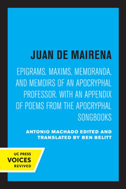 Juan de Mairena, Antonio Machado - Paperback - 9780520332737