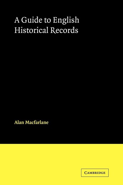 English Historical Records, Alan MacFarlane - Paperback - 9780521079808