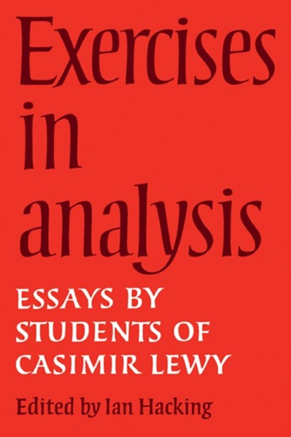 Exercises in Analysis, Ian Hacking - Paperback - 9780521109659