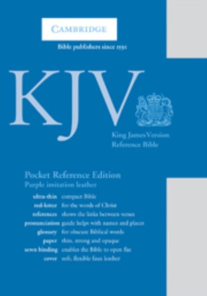 KJV Pocket Reference Bible, Purple Imitation Leather, Red-letter Text, KJ242:XR Purple Imitation Leather, Baker Publishing Group - Overig - 9780521146036