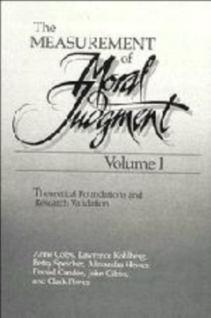 The Measurement of Moral Judgment, Anne Colby ; Lawrence Kohlberg - Paperback - 9780521169103
