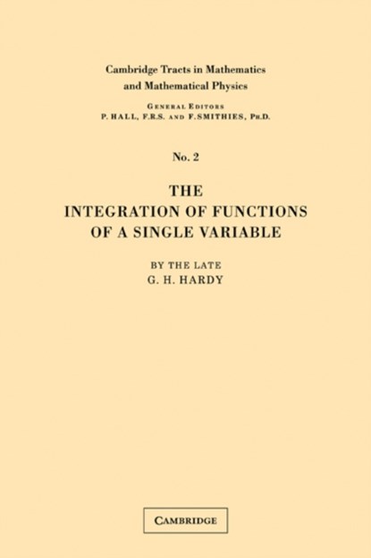 Integration of Functions, G. H. Hardy - Paperback - 9780521172226