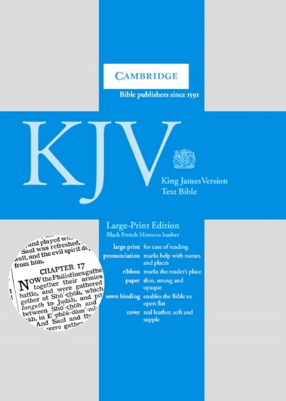 KJV Large Print Text Bible, Black French Morocco Leather, KJ653:T, Cambridge University Press - Gebonden - 9780521508810