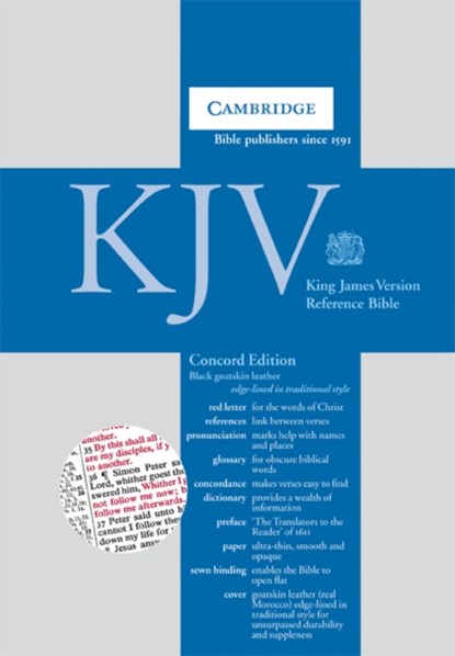 KJV Concord Reference Bible, Black Edge-lined Goatskin Leather, Red-letter Text KJ566:XRE Black Goatskin Leather RCD266, Cambridge University Press - Gebonden - 9780521512978