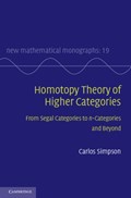 Homotopy Theory of Higher Categories | Simpson, Carlos (universite de Nice, Sophia Antipolis) | 