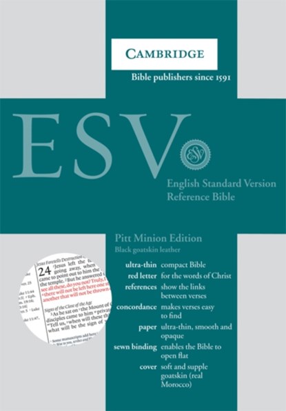 ESV Pitt Minion Reference Bible, Black Goatskin Leather, Red-letter Text, ES446:XR, Baker Publishing Group - Gebonden - 9780521708135