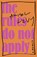 The Rules Do Not Apply, LEVY,  Ariel - AVM - 9780525491934