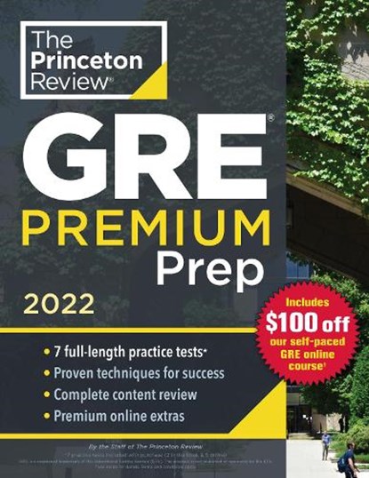 Princeton Review GRE Premium Prep, 2022, Princeton Review - Paperback - 9780525570479