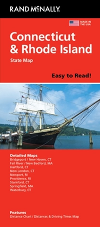 Rand McNally Easy to Read: Connecticut, Rhode Island State Map, Rand McNally - Gebonden - 9780528028441
