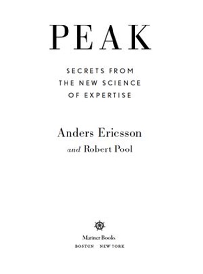 Peak, Anders Ericsson ; Robert Pool - Ebook - 9780544456259