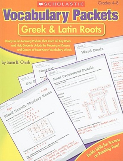 Vocabulary Packets: Greek & Latin Roots, Liane Onish - Paperback - 9780545124126