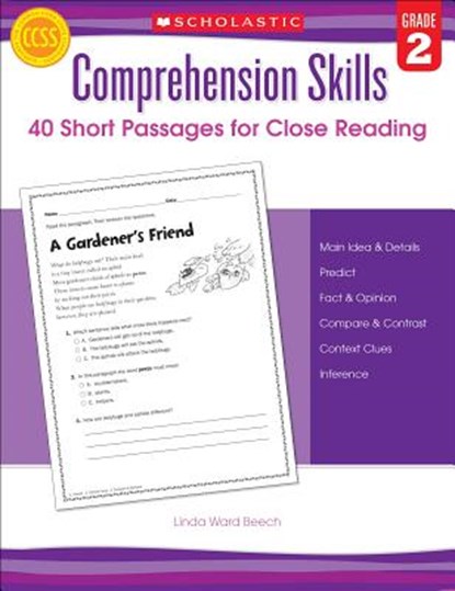 Comprehension Skills: 40 Short Passages for Close Reading: Grade 2, Linda Beech - Paperback - 9780545460538