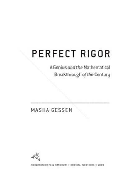 Perfect Rigor, Masha Gessen - Ebook - 9780547427560